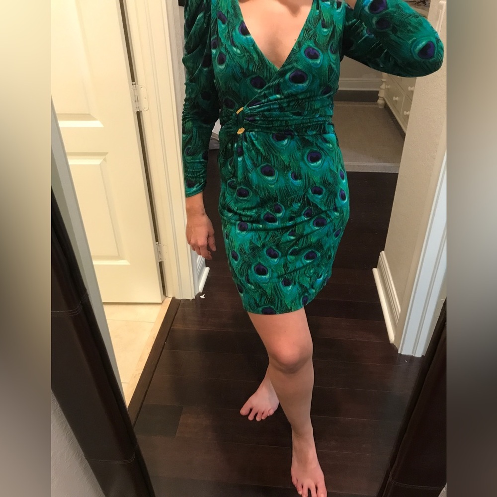 Laundry by Shelli Segal Purple/Green dress size XS